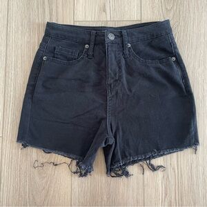 Black jean shorts